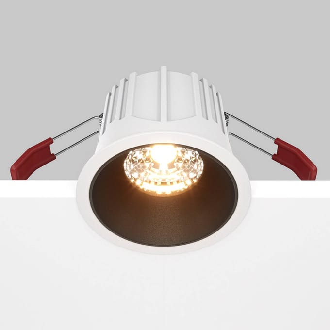 Maytoni inbouwlamp Alfa, zwart/wit, Ø 8,5 cm, 15 W, 36°