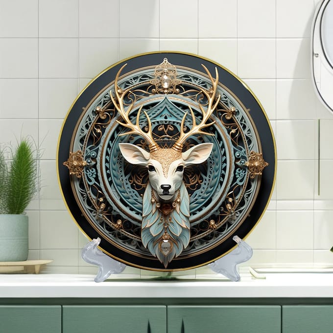 Bureaudecoraties / entreeversieringen / ronde borddecoraties Eland 30CM