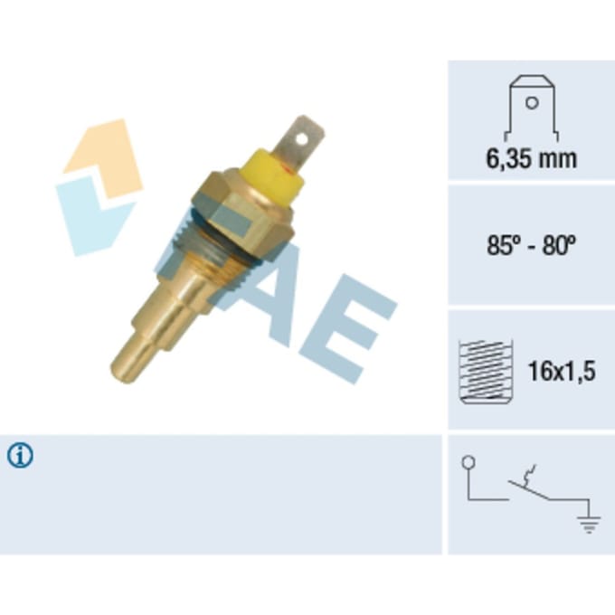 Temperatuurschakelaar, radiateurventilator FAE 37630
