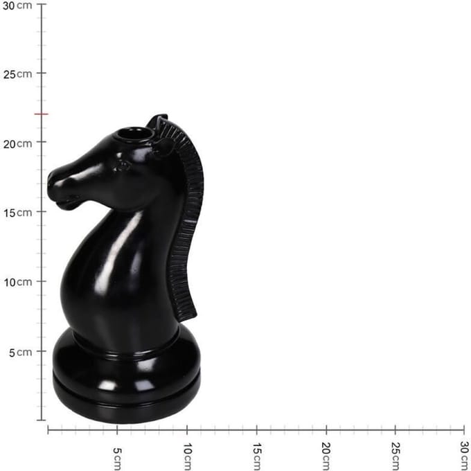 Kandelaar Schaakstuk Het Paard – H22 cm – Polyresin – Kersten