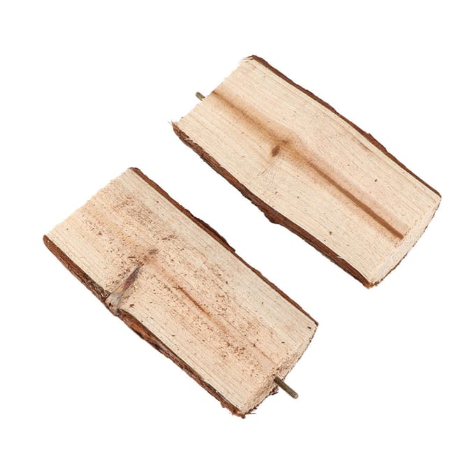 2 STuks Houten Vogelzitstok Stand Papegaai Platform Hangende Zitstok Speelgoed Vogelkooi Accessoires beige