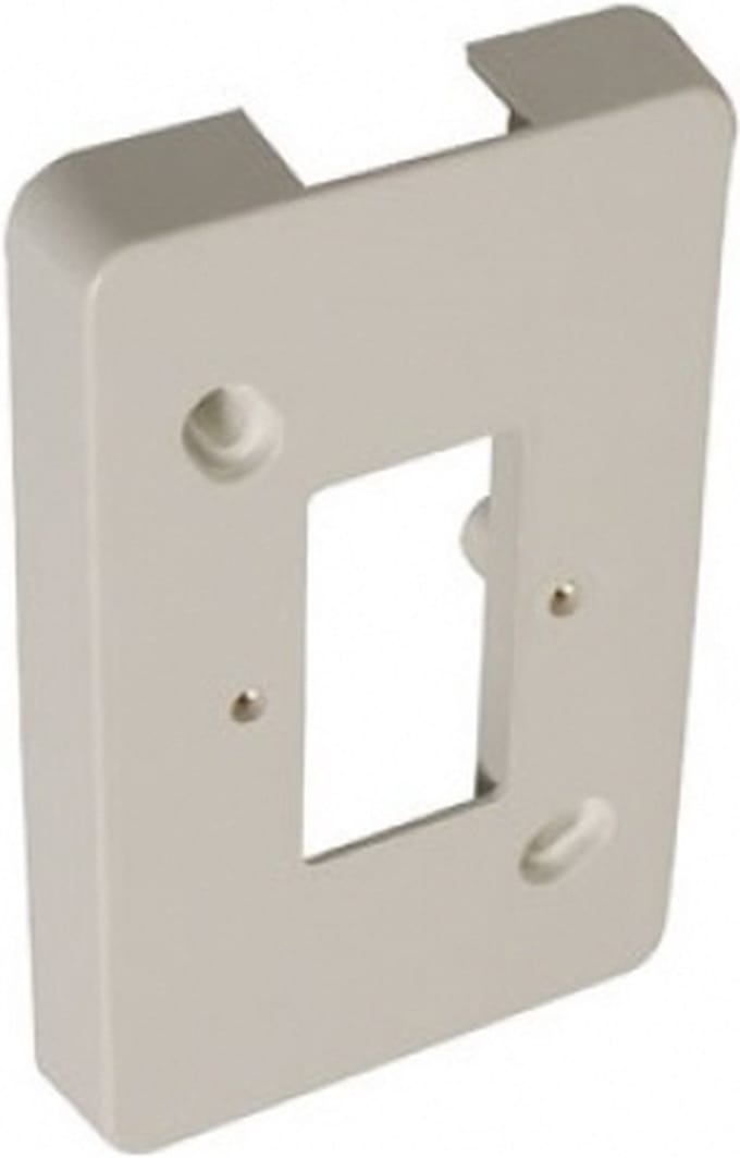 MONTAGEPLAAT MET GAT DUBBEL P25 WIT