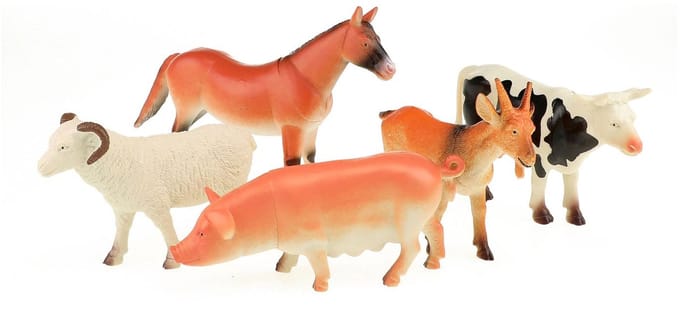 Animal World Boederijdieren Deluxe, 5st.