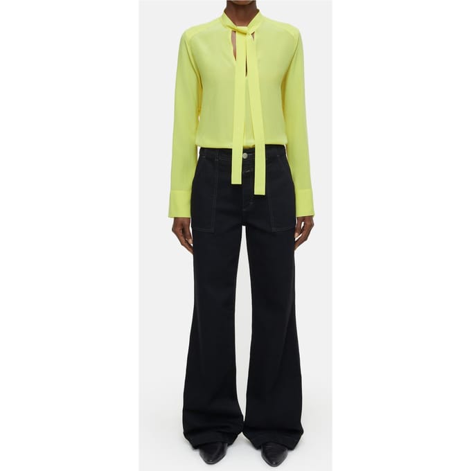 Closed Blouse With Straps Primary Yellow Größe: S | Longsleeves Outlet | Damen | Gelb