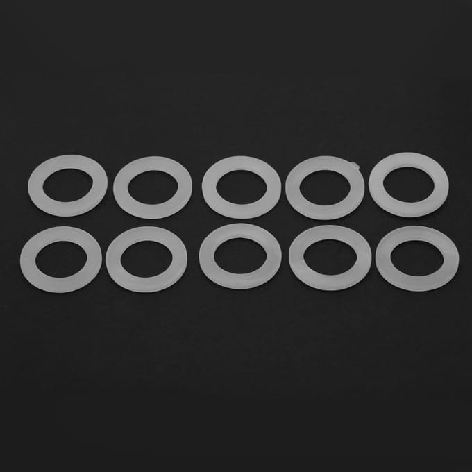Dailygoods- Afdichtring 10 stuks - Siliconen Afdichting - Buitendiameter 37 mm - Binnendiameter 24 mm - Dikte 3 mm - Hitte- en Oliebestendig - Siliconen Ring