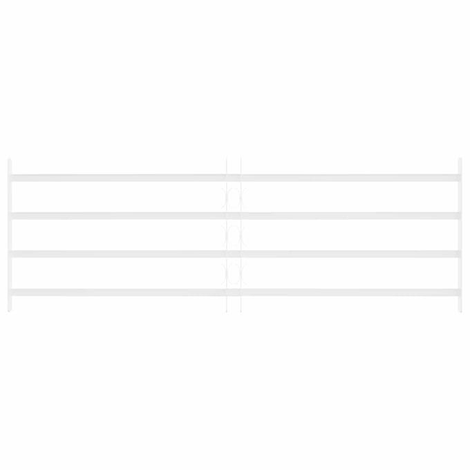 Grille de sécurité pour fenêtre avec 4 barreaux horizontaux réglable de 93 à 174 cm