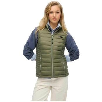 Superdry Fuji Lite Gewatteerd Gilet Slanke Pasvorm Groen Grootte: 38