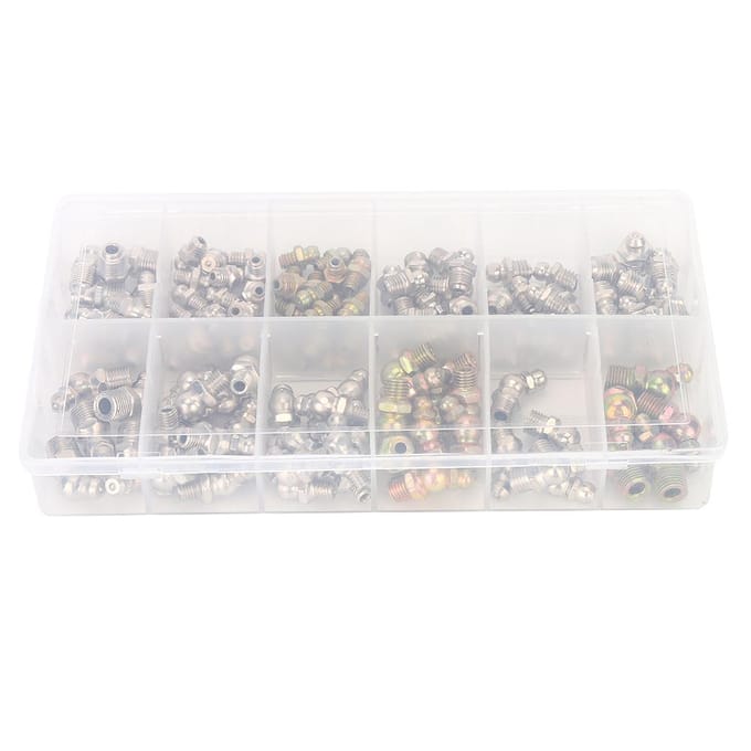 130 stuks 45 graden en rechte type smeernippel hydraulische zerk fitting voor slangbuis
