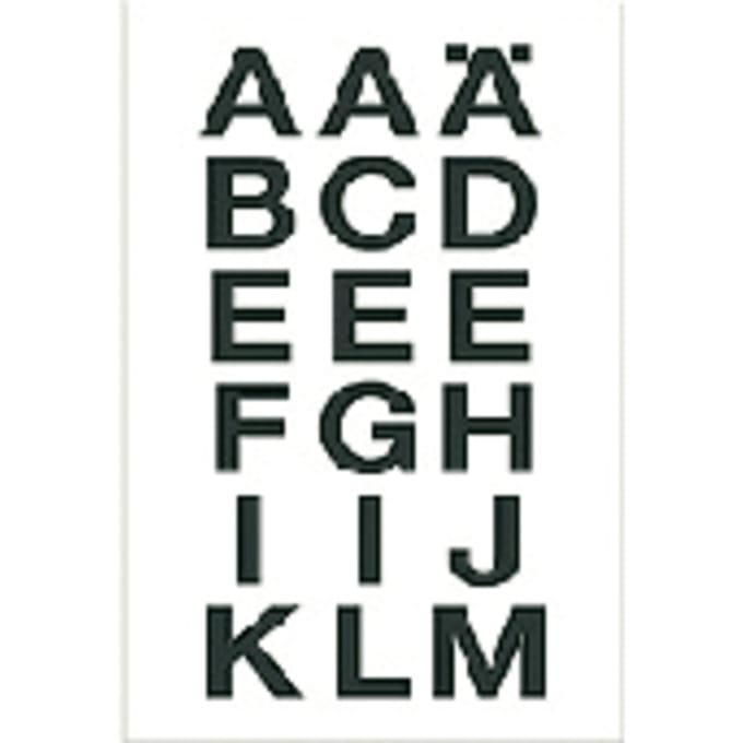 Huismerk Herma 4135 Etiket met letters A-Z 20mm Transparant