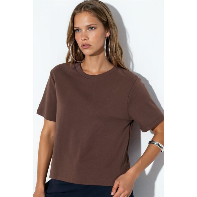 Ronde Hals Katoenen T-Shirt