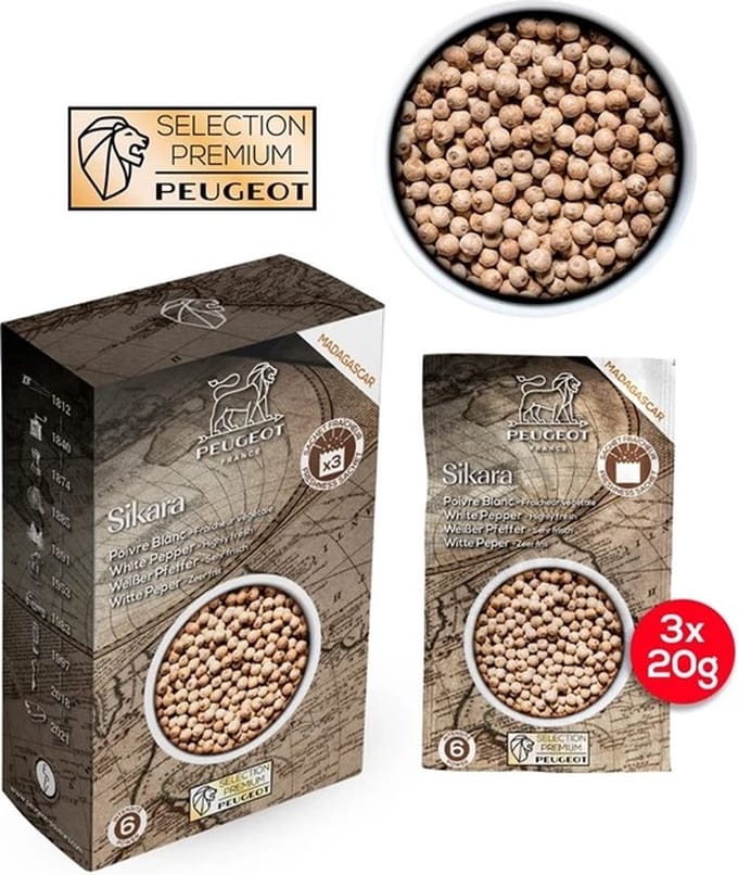 Peugeot Sikara Witte Peper Zakjes - 3x20 G