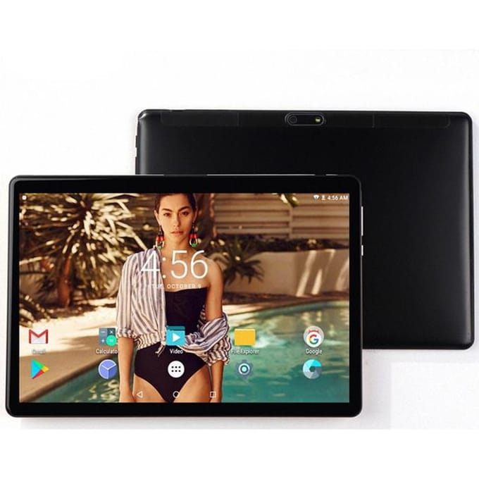 Tablet PC 10.1 Inch Android 11 Octa Core 4GB/64GB Tablet 3G LTE Telefoongesprek GPS 1280*800 IPS met Cover Case Add keyboard case zwart