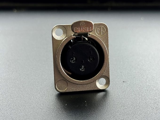 Silema - XLR 3p. chassis metaal (Laadchassis / Laadplug)
