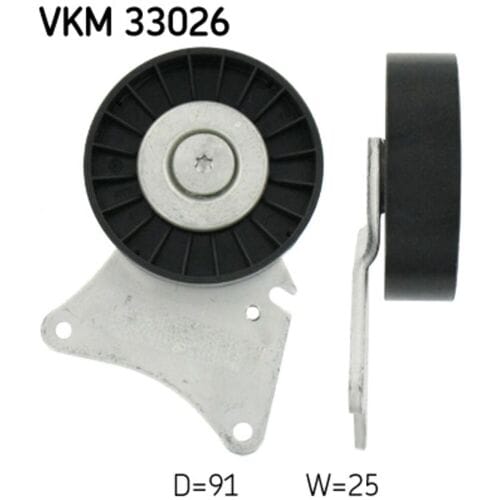 Rondsel/geleiderpoelie, V-ribbelriem SKF VKM 33026