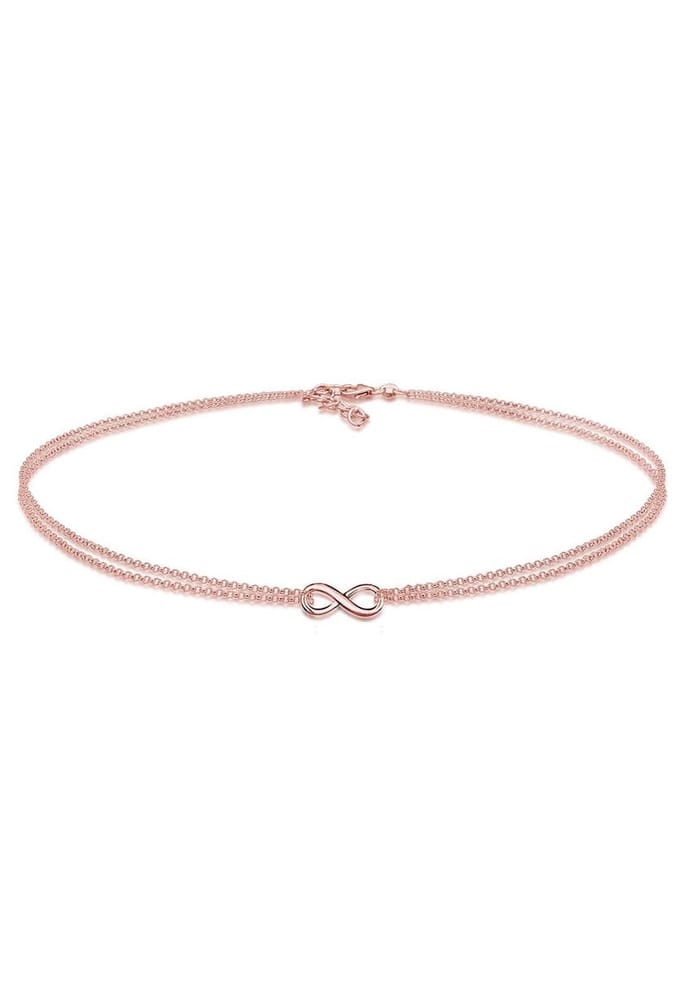 Elli Halsketting infinity choker oneindigheid roze 925 zilver