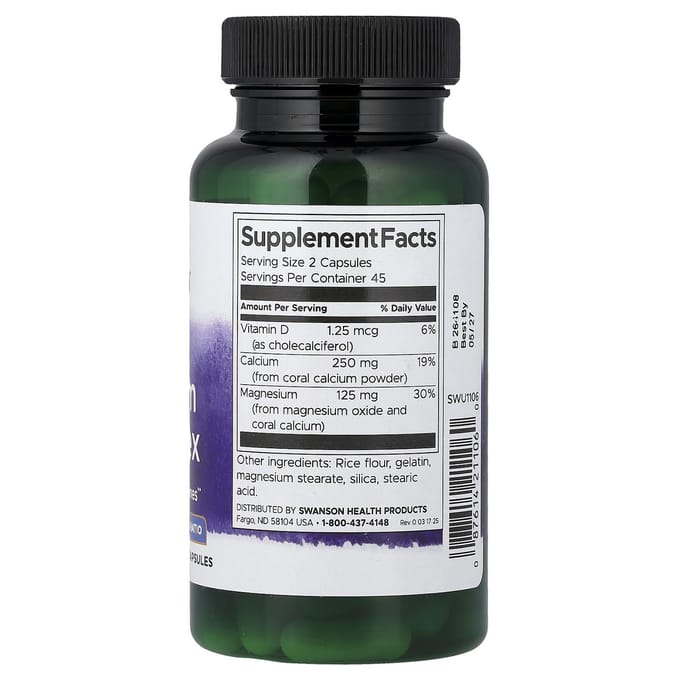 Swanson, Koraal Calcium Complex, 90 Capsules