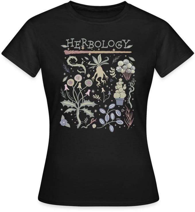 Harry Potter Herbology Botanisch Kruiden Ontwerp T-Shirt Dames