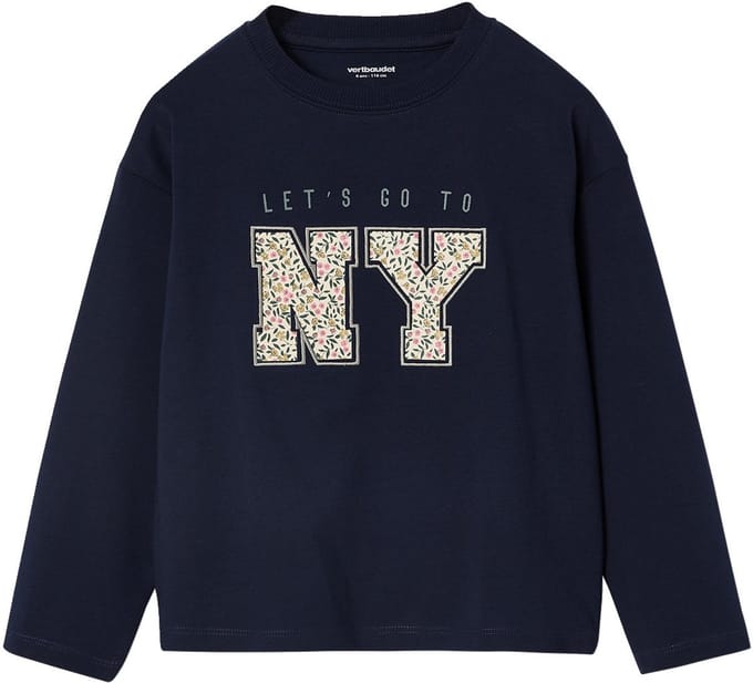 Vertbaudet T-shirt met lange mouwen en letters voor meisjes