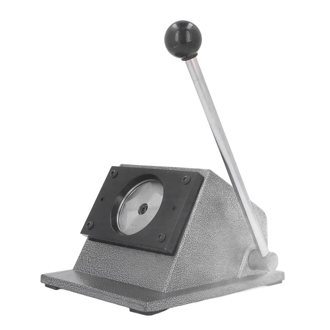 Ronde badgemaker Cirkelvormige stansmachine Roestvrijstalen grafische stansmachine voor papier, leer en PVC