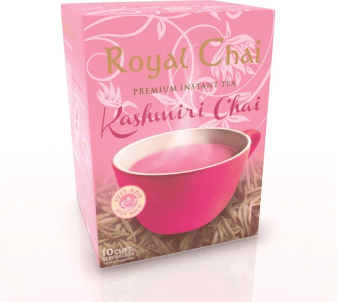 Royalchai Kashmiri pink tea, gezoet. 200g 10cups