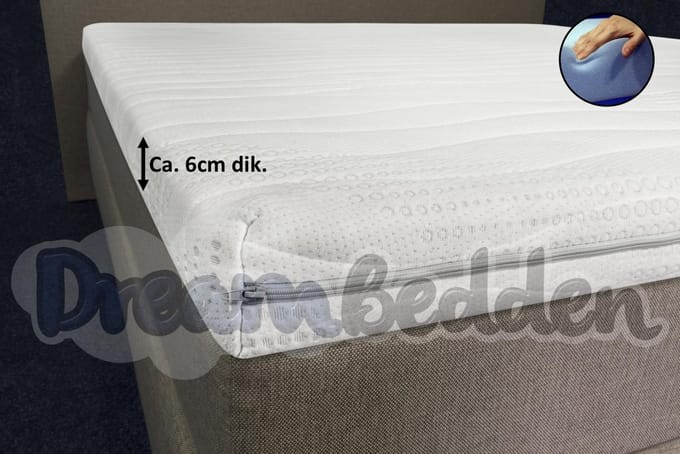 Topper Koudschuim 90x200 HR45 6 cm Dik met Cool & Fresh hoes
