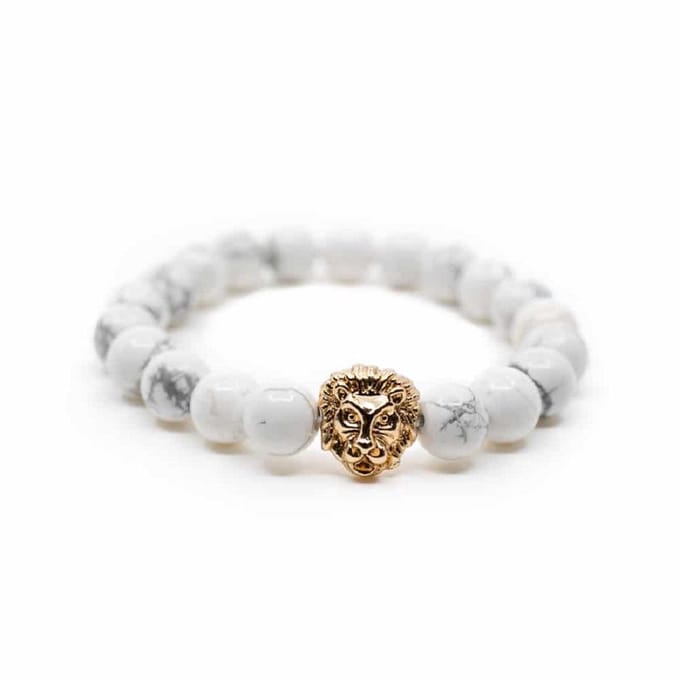Edelsteen Armband Howliet met Leeuwtje