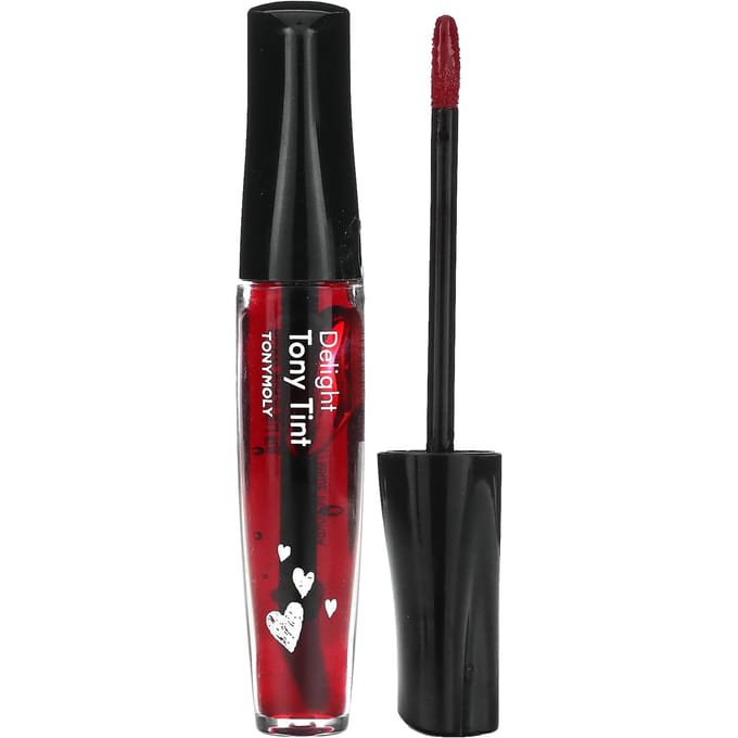 TonyMoly, Delight Tony Tint, 01 Cherry Pink, 8.3ml black