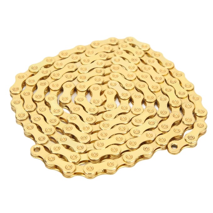 Fietsketting 12 Speed Mountain Racefietsketting Variabele Snelheid Ketting Vervangingsonderdelen Goud beige