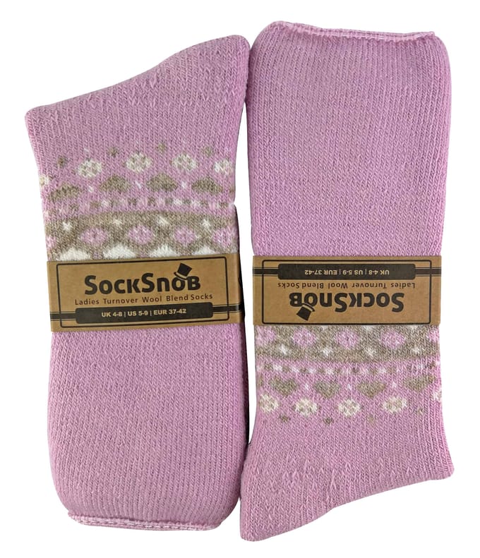 Thermische bedsokken voor dames Een maat - Roze