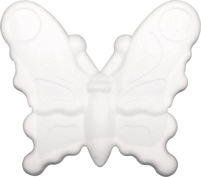 Rayher Hobby Piepschuim vlinder - 12,5 cm - styropor - hobby vormen/figuren - vlinders knutselen