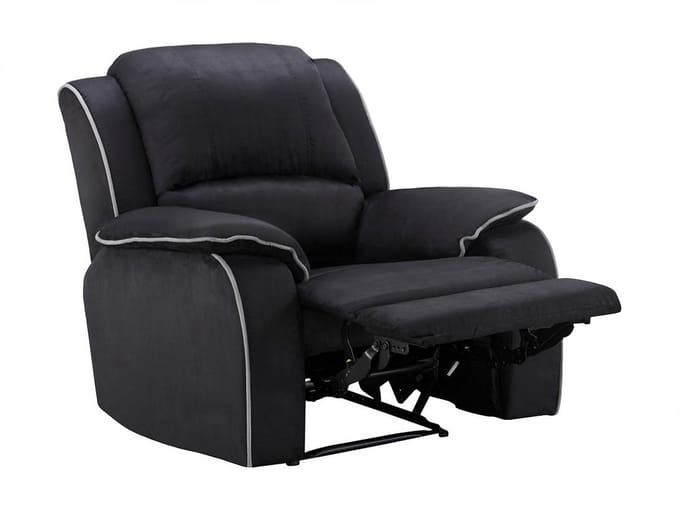 Vente-unique Relaxfauteuil microvezel HERNANI - zwart