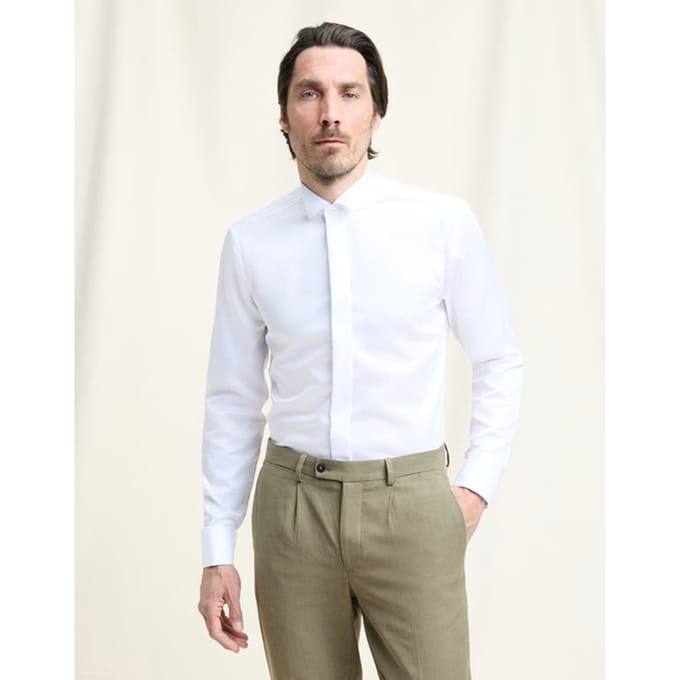 OLYMP Signature Overhemd, Tailored Fit, Signature Vadermoordenaar, Wit