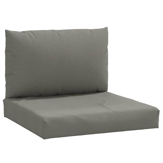 vidaXL - Palletkussens - 2 - st - stof - gemêleerd - donkergrijs