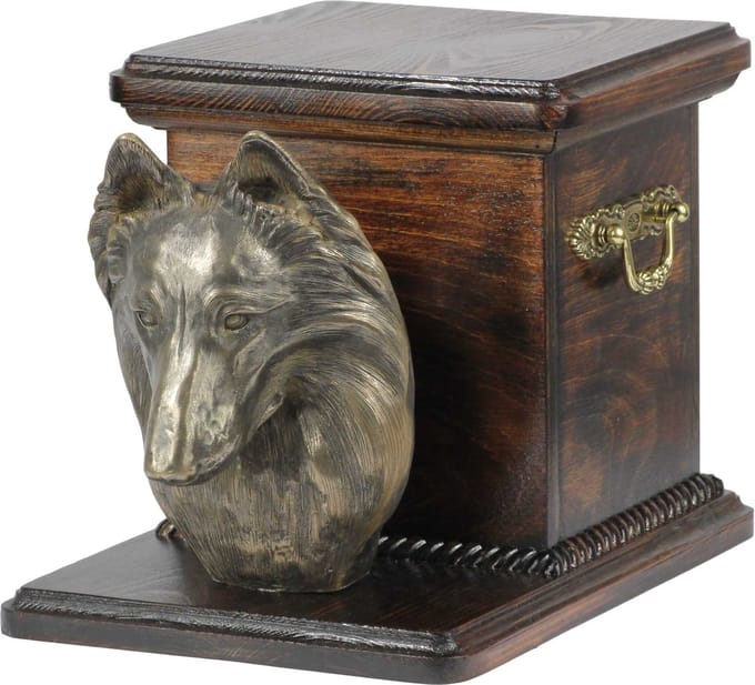 Elegante urn voor Belgische Herdershond met hondenbuste