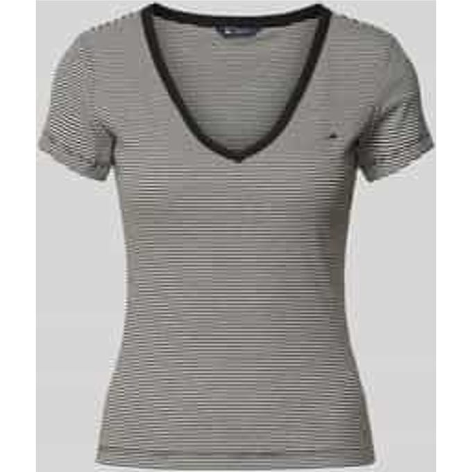 Slim fit T-shirt van katoenmix