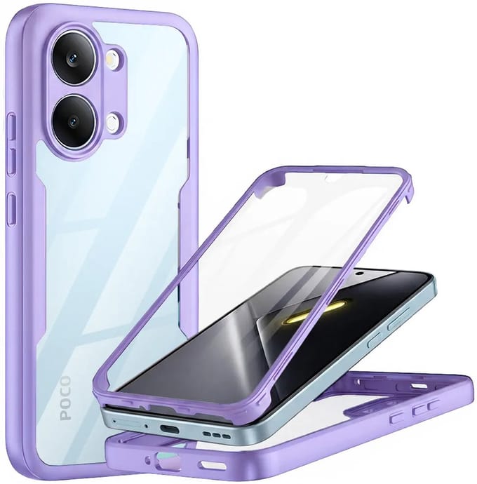 Hoesje geschikt voor Xiaomi Poco X8 Pro Max - Techsuit ColorVerse 360 Case met Screenprotector - Paars