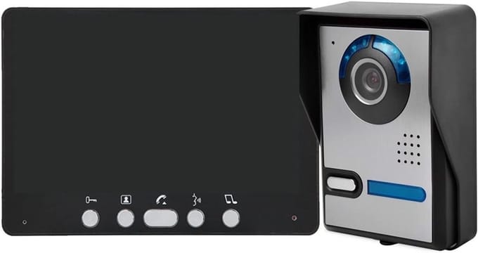 Video Deurtelefoon - Intercom Systeem - Veilig Thuis - Nachtzicht Functie - 7 Inch Scherm - Zilver