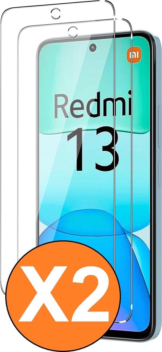 Screenprotector geschikt voor Xiaomi Redmi 13 4G Screenprotector / Poco M6 4G Screenprotector - gehard Glas Tempered Glass - 2 Stuks