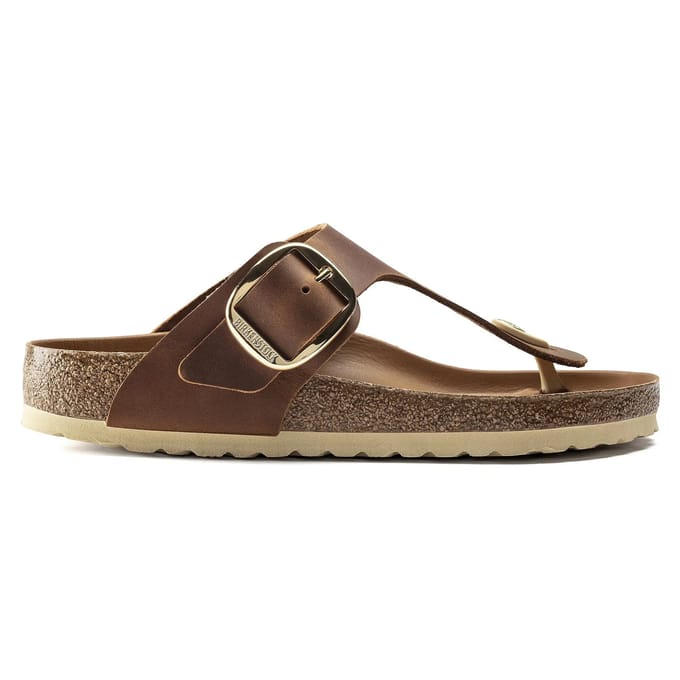 Damessandalen Birkenstock Gizeh Big Buckle Natural Leather Oiled