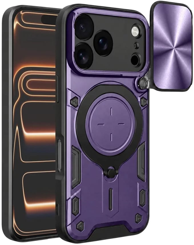 Hoesje geschikt voor Apple iPhone 17 Pro Max - Techsuit CamGuard Pro Back Cover - Paars