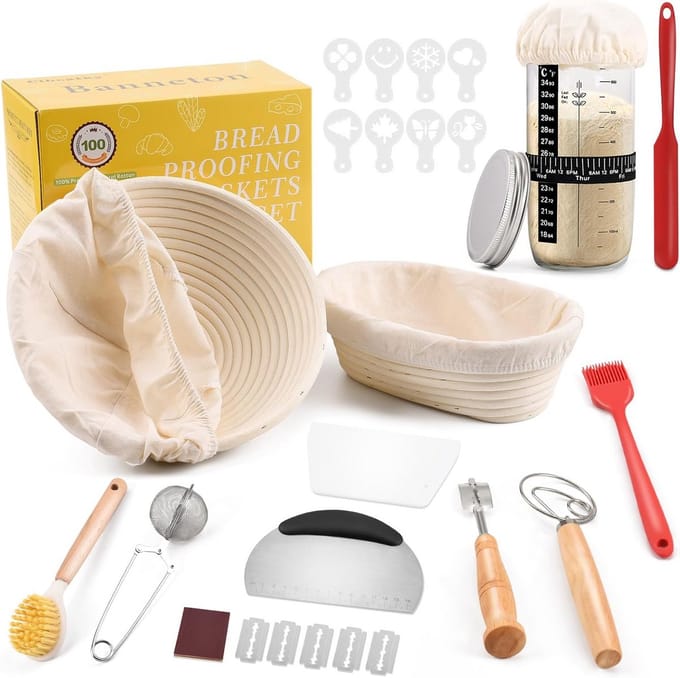 Ronde en Ovale Brotform Set voor Brood Bakken - Rijsmodel Bakmand
