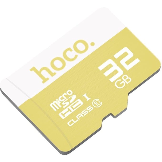 HOCO - Micro SD Kaart 32 GB - Geheugenkaart - tot 85mb/s - Geel
