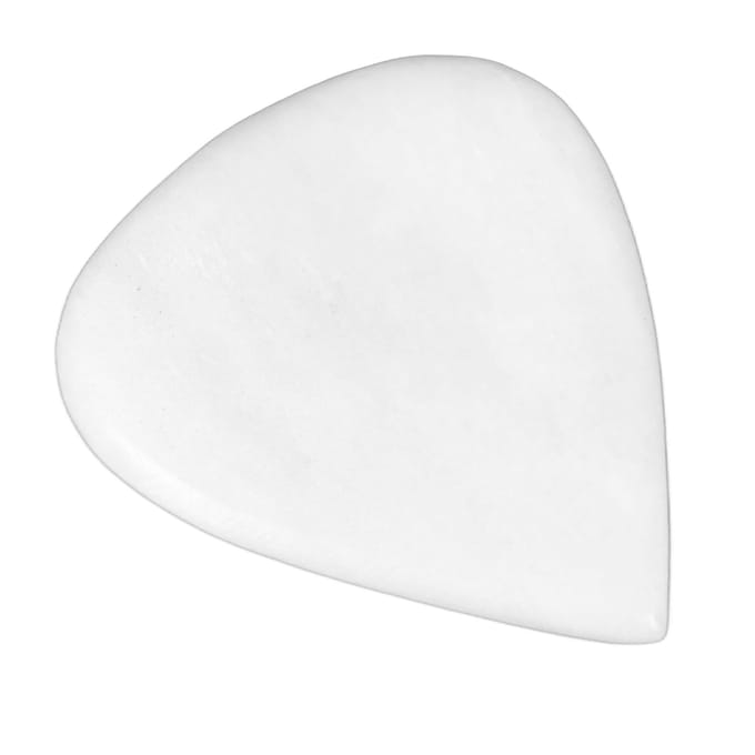 Gitaar Bas Plectrum met Concaaf Ontwerp Natuurlijk Ossenbot Hartvorm Speelplectrum voor Snaarinstrumenten wit