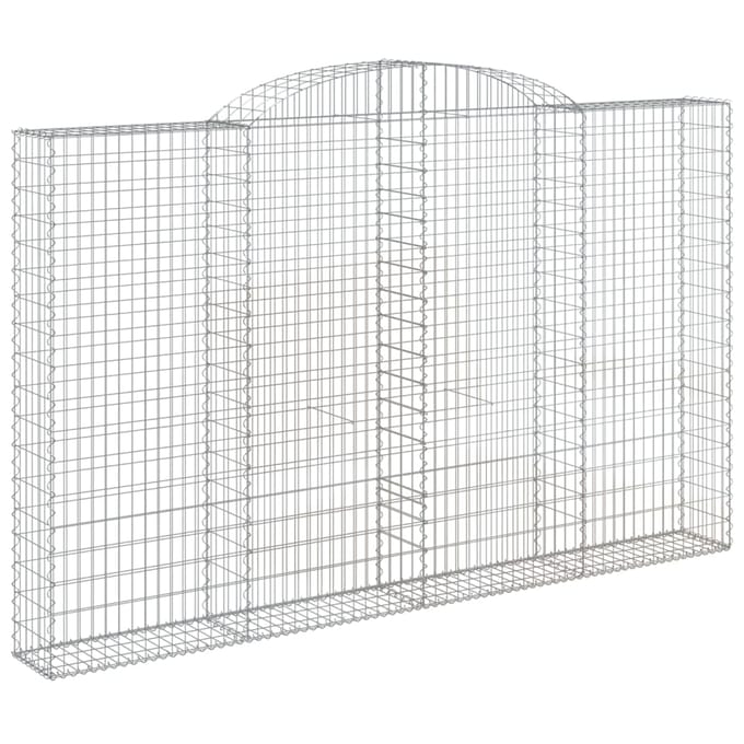 vidaXL - Schanskorf - gewelfd - 300x30x180/200 - cm - gegalvaniseerd - ijzer