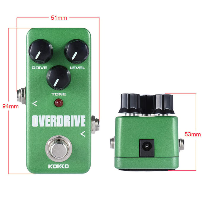 KOKKO FOD3 Mini Overdrive Pedaal Draagbaar Gitaar Effect Pedaal black