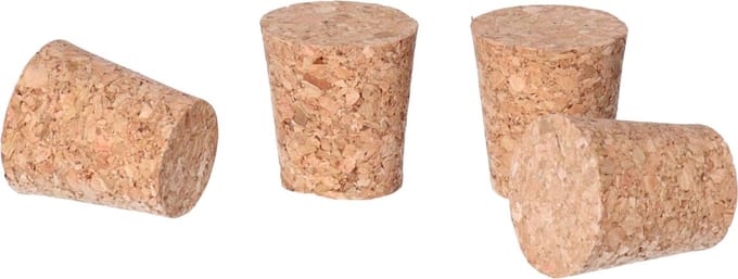 CM Hobby/diy kurken - 4x - 2,4 x 2,5 cm - knutsel kurk - hobby en creatief