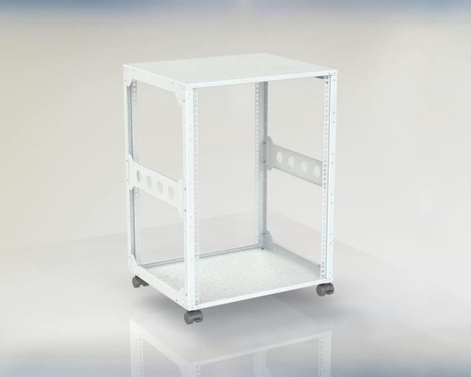 Open Frame 15U 19 Inch Mini Rackkast 440mm Diep voor Server, Netwerk en Studio