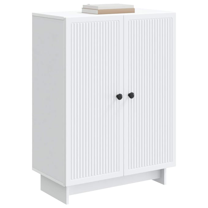 vidaXL - Dressoir - Wit - 66 - x - 34,5 - x - 90 - cm - Bewerkt - hout