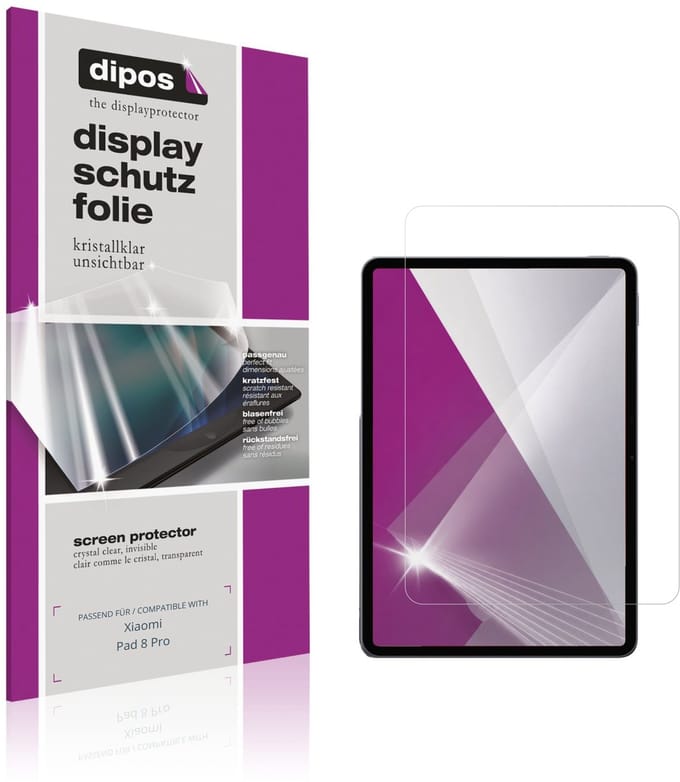 dipos – 2x Beschermfolie geschikt voor Xiaomi Pad 8 Pro | Krasbestendige & heldere Screenprotector Ultra-Thin