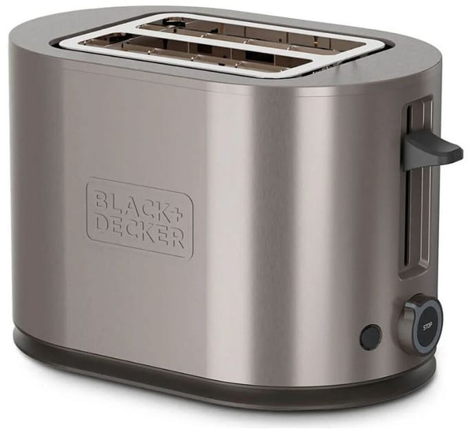 Black & Decker Broodrooster Toaster 2 Slot Stainless Steel